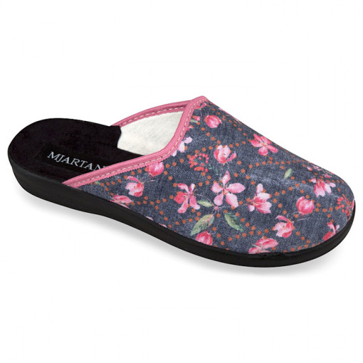 Saboti casa, pentru femei, Mjartan 607-LC95 floricele roz