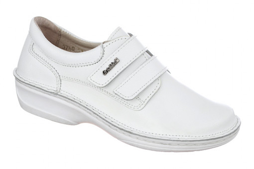 Pantofi confort, piele, dama OrtoMed 3740 012-P53W albi