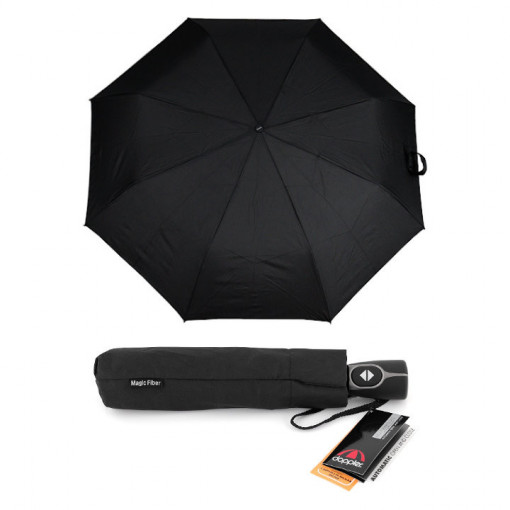 Umbrele ploaie, dublu-automate, Doppler Alu-FiberGlas negre