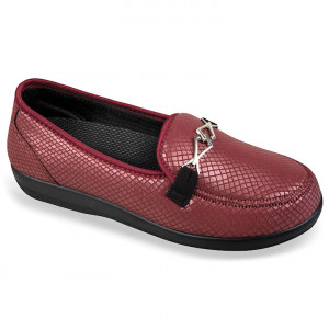 Balerini confort, stretch, bordo, dama, OrtoMed 6037-S06