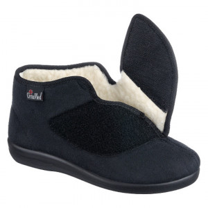Ghete imblanite, pentru femei, OrtoMed 845-T44 negru