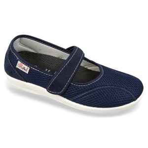 Pantofi confort, calapod lat, dama, OrtoMed 6089-T99 bleumarin
