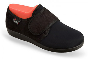 Pantofi confort, stretch, dama, OrtoMed stretch 651-T77 negri