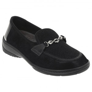 Pantofi confort stretch femei PodoWell Magenta negru