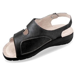 Sandale confort, pentru femei, OrtoMed 2606-G17 negre