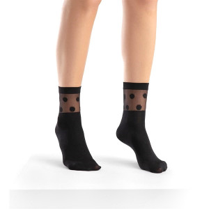 Sosete fine, cu fir de argint, pentru femei, Bonny Silver 123 negru