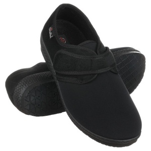 Pantofi confort, stretch, barbatesti, OrtoMed 670-T77 negri