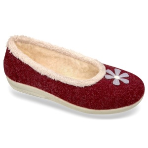 Pantofi de casa imblaniti, pentru femei, Mjartan 8097-T05 bordo