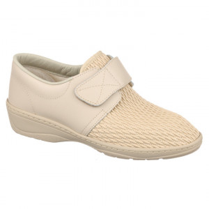 Pantofi piele stretch femei PodoWell Psyche bej