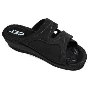 Papuci confort, cu stretch, negri, dama, Mjartan 2817-N18 