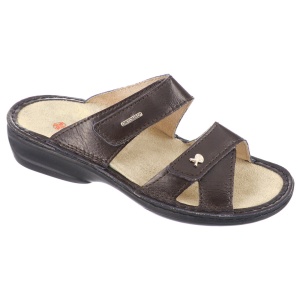 Papuci confort, piele naturala, pentru femei, OrtoMed 3702-P121 maro