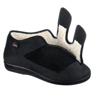 Ghete confort imblanite femei si barbati OrtoMed 850-T44 negru