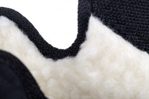 Ghete imblanite confort, interior 100% lana, dama,  OrtoMed 845-T44 negre