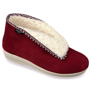 Ghete de casa, imblanite lana naturala, Mjartan 005-T70W bordo