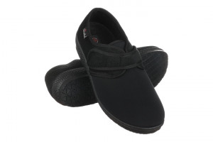 Pantofi  confort, stretch, barbatesti, OrtoMed 670-T77 negri