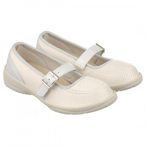 Pantofi confort, stretch, dama, PodoWell Madona ecru
