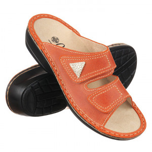 Papuci confort, piele, dama, OrtoMed 3700-012-P79