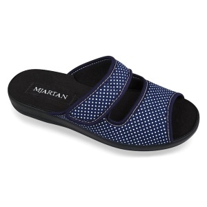 Papuci de casa, confort, dama, Mjartan 543-LC25 bleumarin