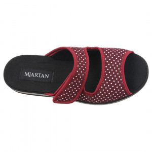 Papuci de casa, reglabili, dama, Mjartan 543-LC38 bordo