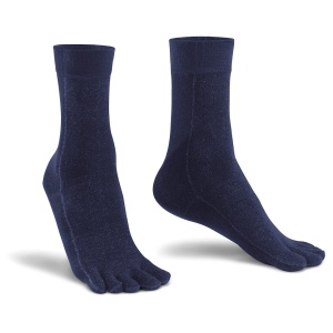 Sosete cu degete, cu 13% fir de argint pur, Bonny Silver 116K bleumarin