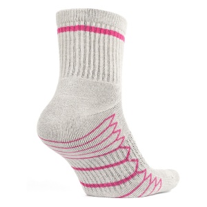 Sosete flausate, cu 7% fir de argint pur, Bonny Silver 303K, gri cu fucsia
