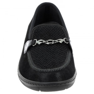 Pantofi ortopedici stretch femei PodoWell Magenta negru calapod lat