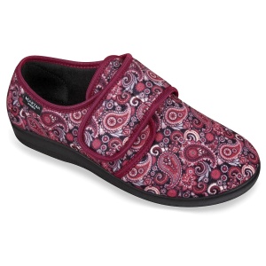 Pantofi de casa, reglabili, bordo, dama, Mjartan 651-LA107