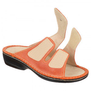 Papuci confort, piele, dama, OrtoMed 3700-012-P79