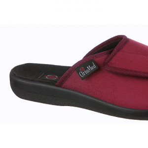 Papuci de casa, confort, dama OrtoMed 517-T70L bordo
