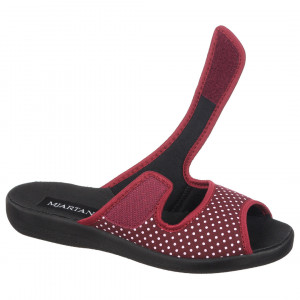 Papuci de casa, reglabili, dama, Mjartan 543-LC38 bordo