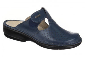 Saboti confort, piele,  dama, OrtoMed 3733 012/P137 bleumarin