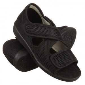 Sandale confort, ultra reglabile, OrtoMed 529-T21 negru