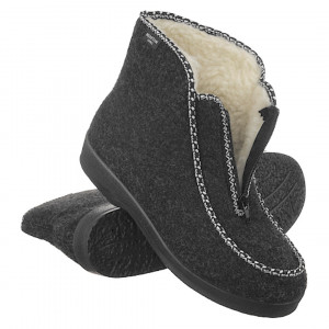 Ghete imblanite, interior 100% lana, cu fermoar, dama, Mjartan 001-B02