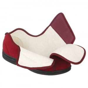 Pantofi confort, calapod lat,  PodoWell Granit bordo