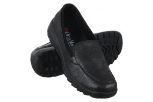 Pantofi confort, dama OrtoMed 4005-S71L negri