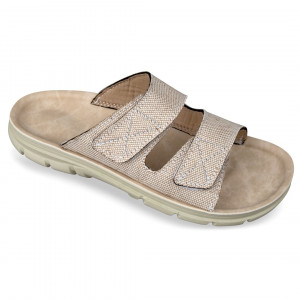 Papuci confort, talpa joasa, pentru femei, OrtoMed 3011-T51 bej