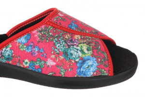 Papuci de casa, confort, pentru femei Mjartan 507-LC59 rosii