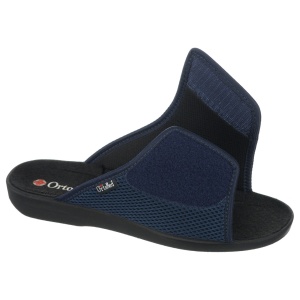 Papuci de casa, confort, reglabili, OrtoMed 517-T99 bleumarin