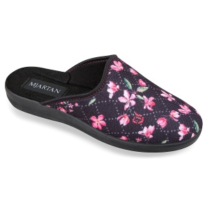 Saboti de casa, confort, dama, Mjartan 607-LA94 floricele roz