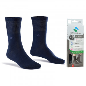 Sosete cu fir de argint pur 22% fir Bonny Silver 311, bleumarin