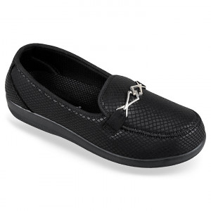 Balerini confort, stretch, dama, OrtoMed 6037-S05 - negru