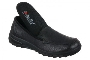 Pantofi confort, dama OrtoMed 4005-S71L negri