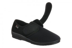 Pantofi  confort, stretch, barbatesti, OrtoMed 670-T77 negri