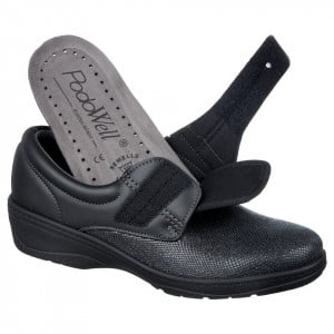 Pantofi confort, bareta reglabila, PodoWell Psylvia