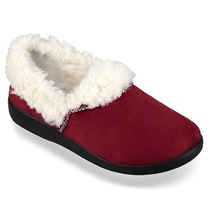 Pantofi de casa, imblaniti, pentru femei, Mjartan 031-T70 bordo