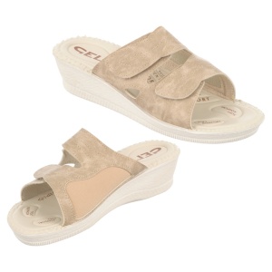 Papuci confort, calapod lat, Mjartan 2817-N13-S64 bej