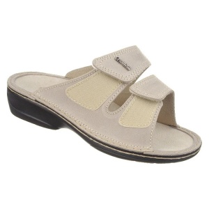 Papuci confort, piele naturala, dama, OrtoMed 3700-P61 bej