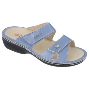 Papuci confort, piele, pentru femei, OrtoMed 3702-P135 bleu