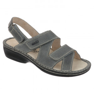 Sandale confort, piele, gri, dama, OrtoMed 3705 012-P65