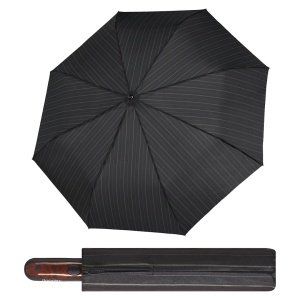 Umbrela ploaie Doppler Business XM neagra/dungi gri